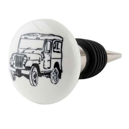 Jeep Flat Ceramic Wine Bottle Stopper